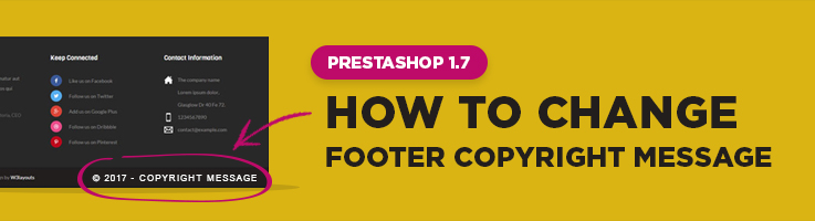 How To Change Footer Copyright Message in Prestashop 1.7